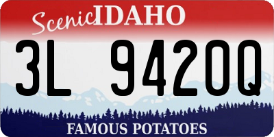 ID license plate 3L9420Q