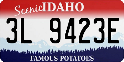 ID license plate 3L9423E