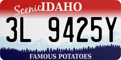 ID license plate 3L9425Y