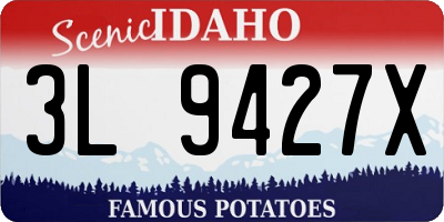 ID license plate 3L9427X