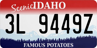 ID license plate 3L9449Z