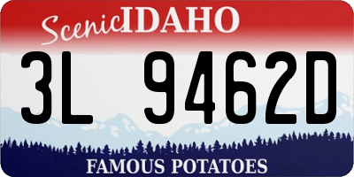 ID license plate 3L9462D