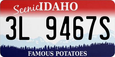 ID license plate 3L9467S