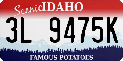 ID license plate 3L9475K