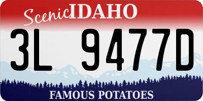 ID license plate 3L9477D