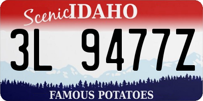 ID license plate 3L9477Z