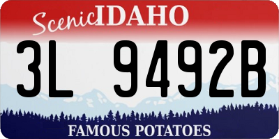 ID license plate 3L9492B