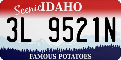 ID license plate 3L9521N