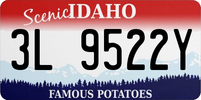 ID license plate 3L9522Y