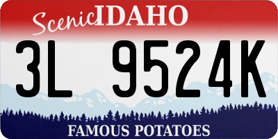 ID license plate 3L9524K