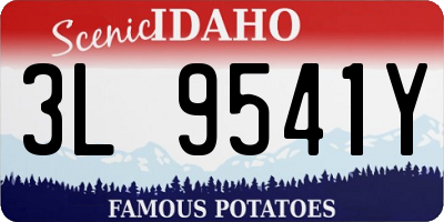 ID license plate 3L9541Y