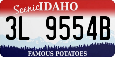 ID license plate 3L9554B