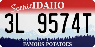 ID license plate 3L9574T