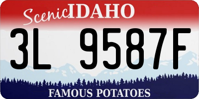 ID license plate 3L9587F