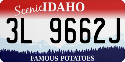 ID license plate 3L9662J