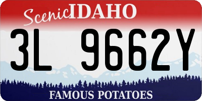 ID license plate 3L9662Y