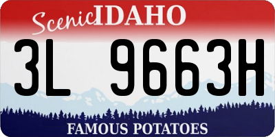 ID license plate 3L9663H