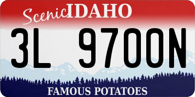 ID license plate 3L9700N