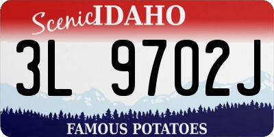 ID license plate 3L9702J