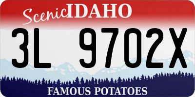 ID license plate 3L9702X