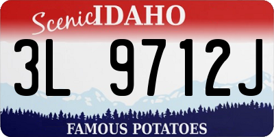 ID license plate 3L9712J