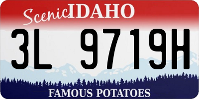 ID license plate 3L9719H
