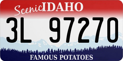ID license plate 3L9727O