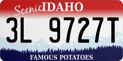 ID license plate 3L9727T