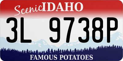 ID license plate 3L9738P