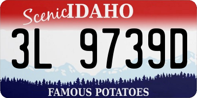 ID license plate 3L9739D