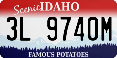 ID license plate 3L9740M
