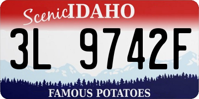 ID license plate 3L9742F