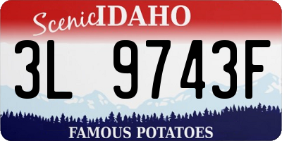 ID license plate 3L9743F