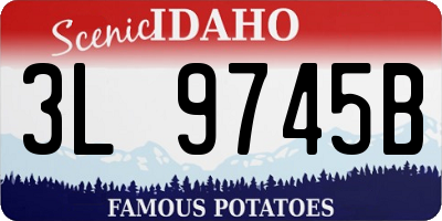 ID license plate 3L9745B
