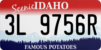ID license plate 3L9756R