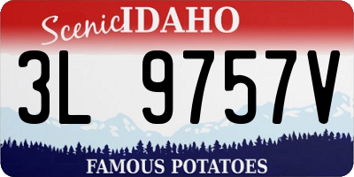 ID license plate 3L9757V