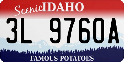 ID license plate 3L9760A