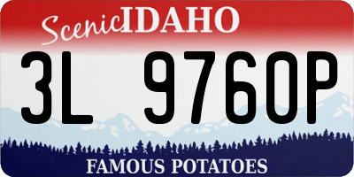 ID license plate 3L9760P