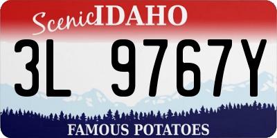 ID license plate 3L9767Y