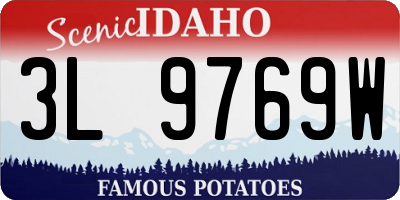 ID license plate 3L9769W