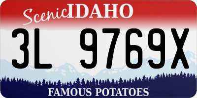 ID license plate 3L9769X