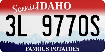 ID license plate 3L9770S