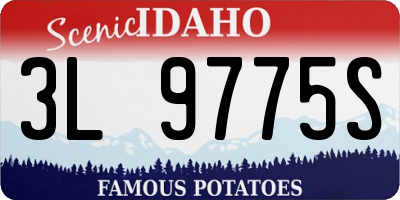 ID license plate 3L9775S