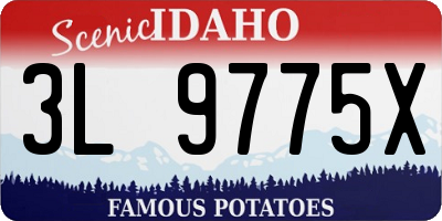 ID license plate 3L9775X