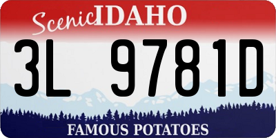 ID license plate 3L9781D