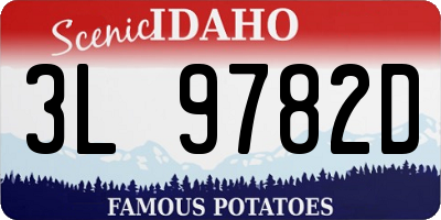 ID license plate 3L9782D