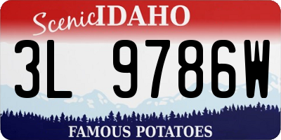 ID license plate 3L9786W