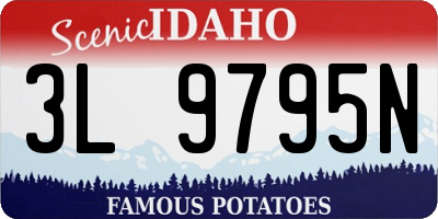 ID license plate 3L9795N