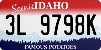 ID license plate 3L9798K