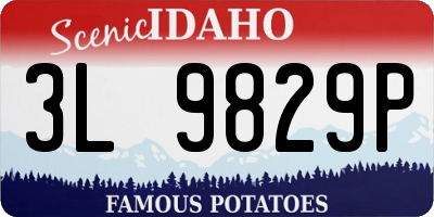 ID license plate 3L9829P